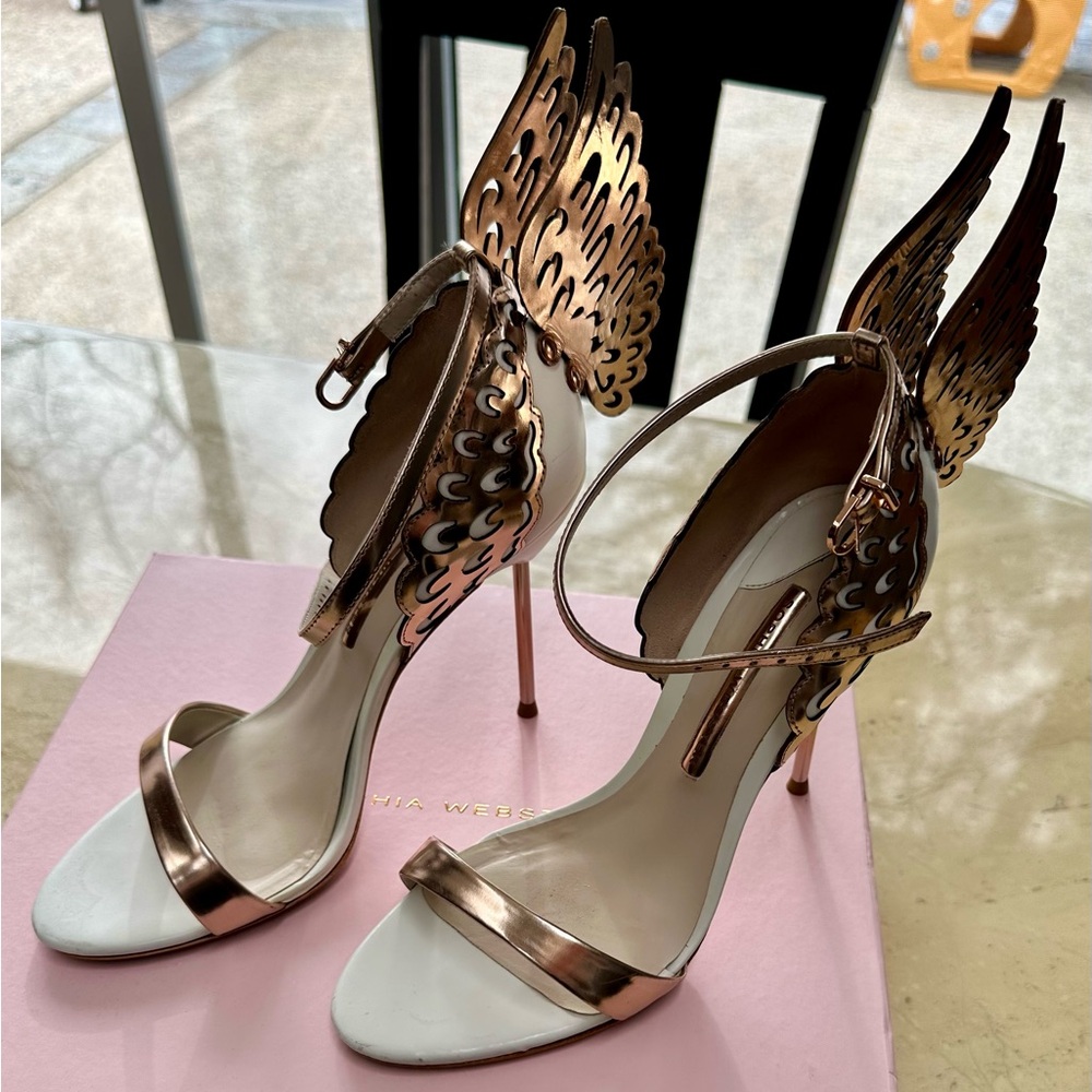 Sophia Webster Metallic Winged Sandals